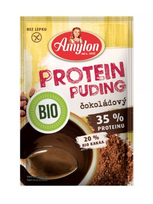 Amylon Protein Čokoládový puding BIO 45g bez lepku