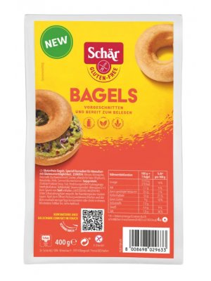 Schär Bagels 400g bez lepku K DOPEČENÍ 200°C/5-7min.