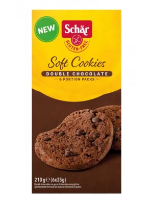 Schär Soft Cookie Double chocolate 210g (6x35g) čokoládové sušenky bez lepku