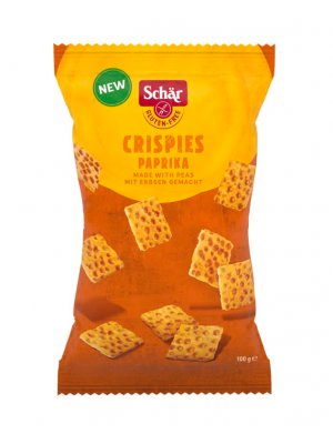 Schär Crispies Paprika 100g  - křupavé hrachové chipsy bez lepku