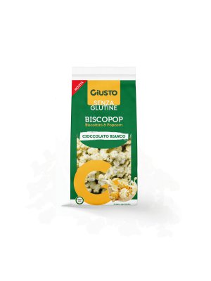 Giusto Biscopop white 80g popcorn s čokoládou bez lepku