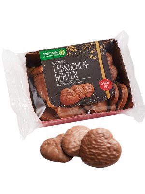 Poensgen Perníková srdce s mléčnou čokoládou 175g XMAS bez lepku