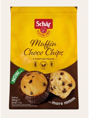 Schär Muffin choco chip 225g (5 ks) sladké čokoládové muffiny pečivo bez lepku